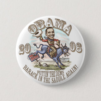 Bóton Redondo 5.08cm Vaqueiro 2008 de Obama