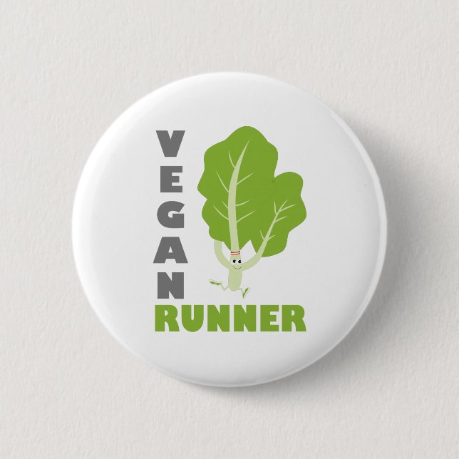 Bóton Redondo 5.08cm Vegan Runner - Kale (Frente)