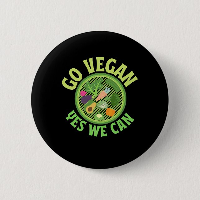 Bóton Redondo 5.08cm Vegan sim nós podemos (Frente)