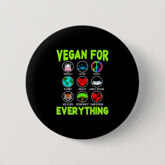 Bóton Redondo 5.08cm Vegano para tudo engraçado vegetarianos homens veg