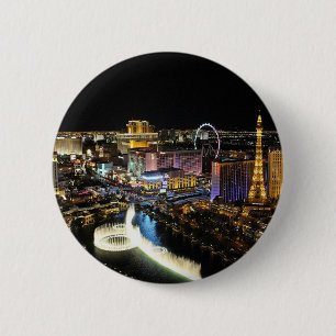 Bóton Redondo 5.08cm Vegas Skyline