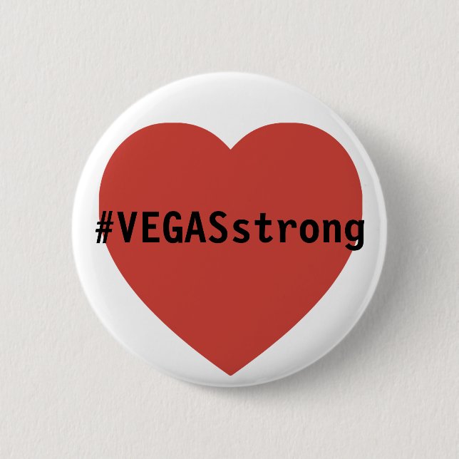 Bóton Redondo 5.08cm #vegasSTRONG  | Orações Para Las Vegas (Frente)