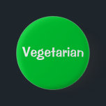 Bóton Redondo 5.08cm Vegetariano<br><div class="desc">Representante seu estilo de vida com este botão do vegetariano.</div>