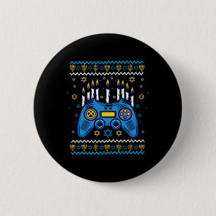 Bóton Redondo 5.08cm Velas do Menorá de Hanukkah do Controle de Videoga