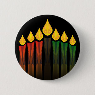 Bóton Redondo 5.08cm velas kwanzaa