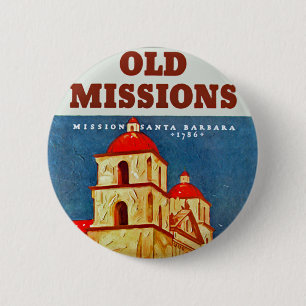 Bóton Redondo 5.08cm Velhas Missões ~ Papais noeis Barbara