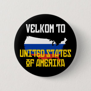 Bóton Redondo 5.08cm Velkom a Amerika