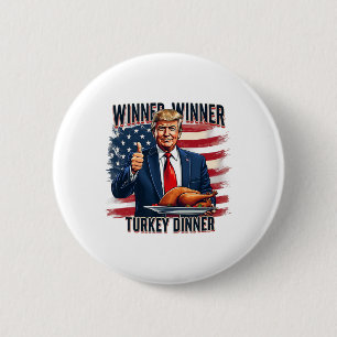 Bóton Redondo 5.08cm Vencedor da Turquia Janta Engraçado Trump Thanksgi