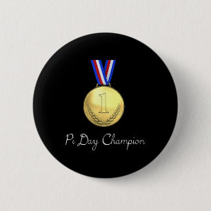 Bóton Redondo 5.08cm Vencedor do Concurso Pi Day - Pi Champion Gift Tee