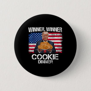 Bóton Redondo 5.08cm Vencedor Janto Cookie Funny Trump 2024 47th
