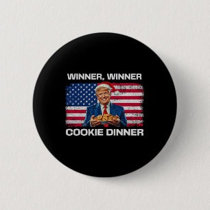 Bóton Redondo 5.08cm Vencedor Janto Cookie Funny Trump 2024 47th