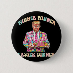 Bóton Redondo 5.08cm Vencedor Vencedor Jantar de Páscoa, Trump Páscoa 