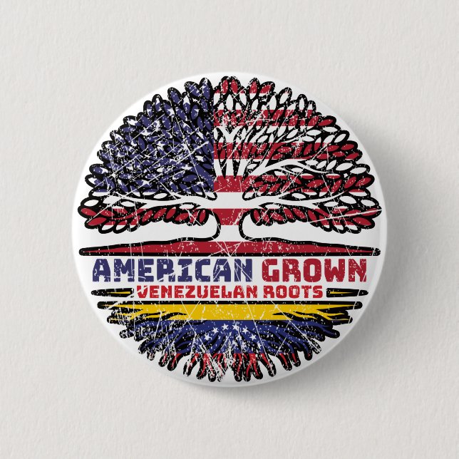 Bóton Redondo 5.08cm Venezuela Venezuela venezuelana EUA Estados Unidos (Frente)