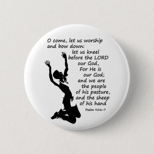 Bóton Redondo 5.08cm venha nos culto e ajoelhe