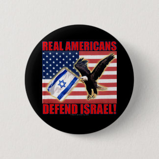 Bóton Redondo 5.08cm Verdadeiros Americanos Defendem Israel