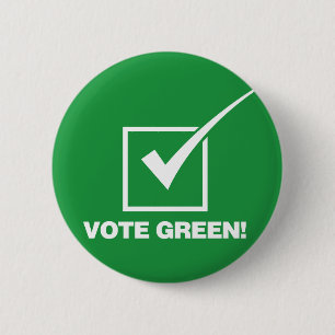 Bóton Redondo 5.08cm Verde do voto - sólido