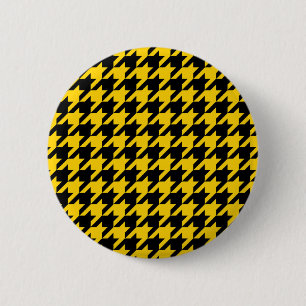 Bóton Redondo 5.08cm Verificação de som preto amarelo