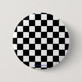 Bóton Redondo 5.08cm verificadores pretos & brancos do botão -