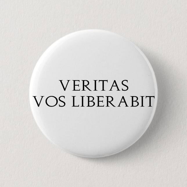 Bóton Redondo 5.08cm Veritas Vos Liberabit (Frente)