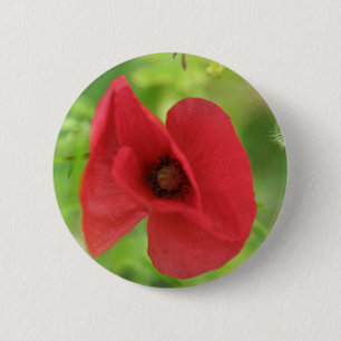 Bóton Redondo 5.08cm Vermelho da papoila