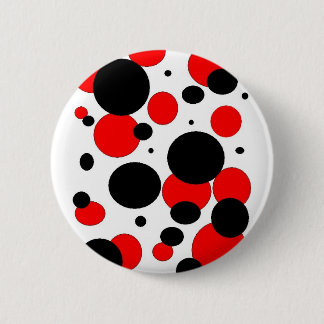 Bóton Redondo 5.08cm vermelho e preto