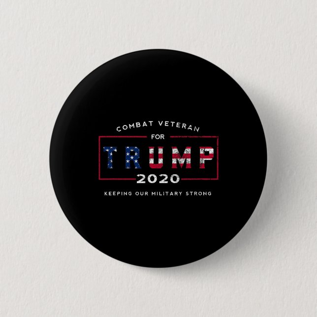 Bóton Redondo 5.08cm Veterano Para Trump 2020&# - Mantenha Nossa Força (Frente)