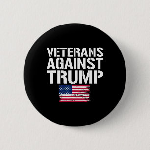 Bóton Redondo 5.08cm Veteranos Contra Trump Anti-trump Veteranos Contra