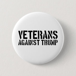 Bóton Redondo 5.08cm Veteranos Contra Trump Anti-trump Veteranos Contra