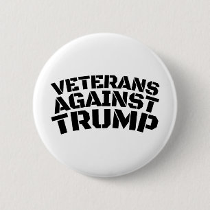 Bóton Redondo 5.08cm Veteranos Contra Trump Anti-trump Veteranos Contra