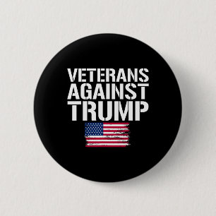 Bóton Redondo 5.08cm Veteranos Contra Trump Anti-trump Veteranos Contra