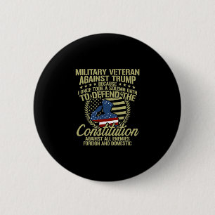 Bóton Redondo 5.08cm Veteranos Contra Trump Roupas Engraçadas Anti Trum