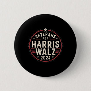 Bóton Redondo 5.08cm Veteranos Para Harris Waltz Wheimer 2024 American