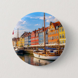 Bóton Redondo 5.08cm Viagem Copenhague Dinamarca