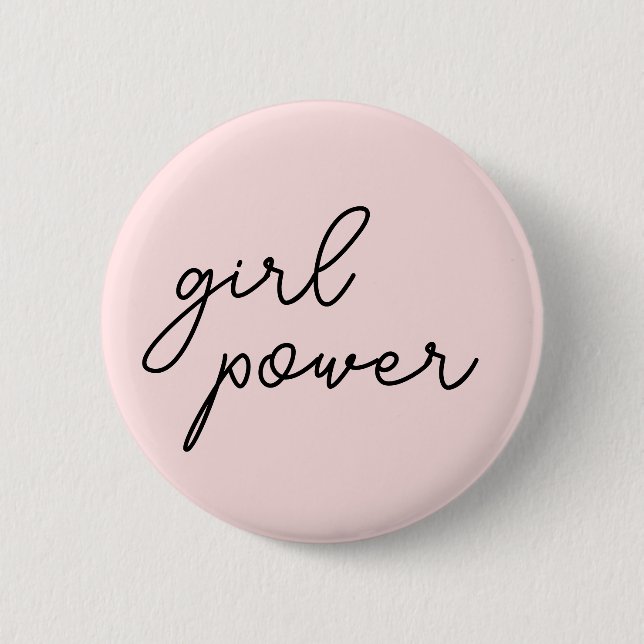 Bóton Redondo 5.08cm Vibes de Poder Feminino | Design Feminista de Mulh (Frente)
