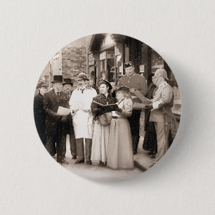 BÓTON REDONDO 5.08CM VICTORIANO CHRISTMAS CAROL SINGERS
