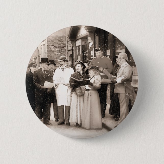 BÓTON REDONDO 5.08CM VICTORIANO CHRISTMAS CAROL SINGERS (Frente)