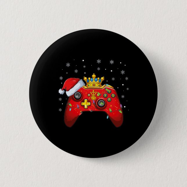 Bóton Redondo 5.08cm Video Game Controller Natal Hat Gamer Bo (Frente)