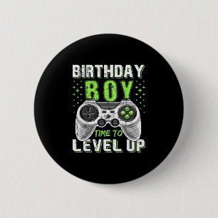 Bóton Redondo 5.08cm Vídeo Game de Aniversário Level Up - Clic Fit