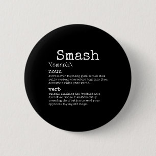 Bóton Redondo 5.08cm Videogames Definição Smash Engraçado Jogador de Ví