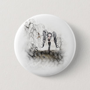 Bóton Redondo 5.08cm Vignette da Gótico Sepia