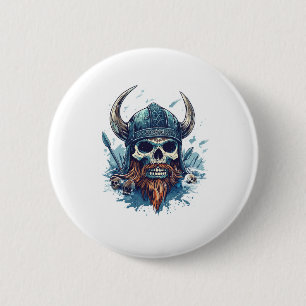 Bóton Redondo 5.08cm Viking Skull Berserker