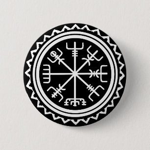 Bóton Redondo 5.08cm Viking Vegvisir Compass