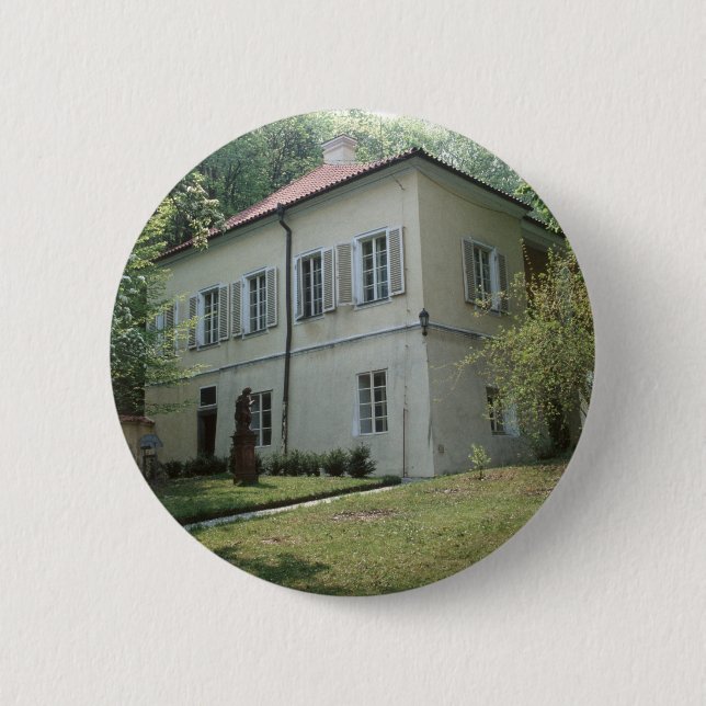 Bóton Redondo 5.08cm Villa Bertramka-Mozart-Praga (Frente)