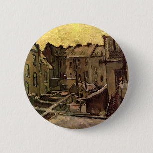 Bóton Redondo 5.08cm Vincent van Gogh, Quintais de Casas Antigas, Antué