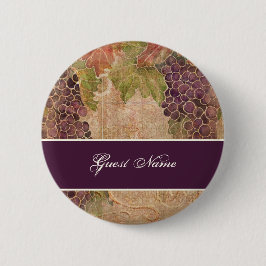 Bóton Redondo 5.08cm Vinha de Uvas Vencido Envelhecido Salva o PoStage