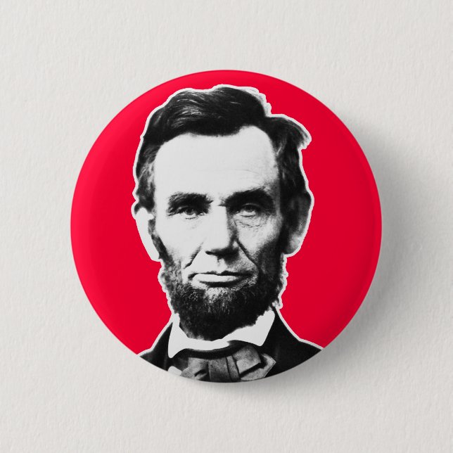 Bóton Redondo 5.08cm Vintage Abe Lincoln (Frente)