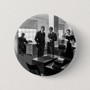 Bóton Redondo 5.08cm Vintage Business, Escritório Executivo de Negóci