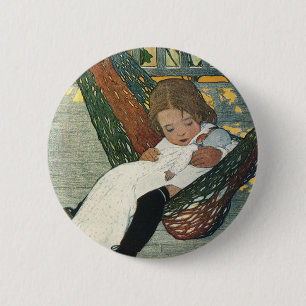 Bóton Redondo 5.08cm Vintage Child com uma boneca de Jessie Willcox Smi