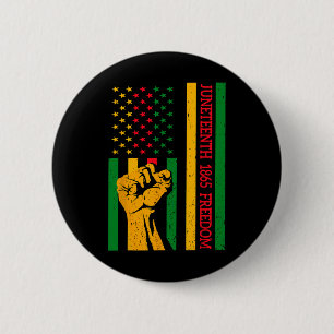 Bóton Redondo 5.08cm Vintage Flag Black History Black History American 