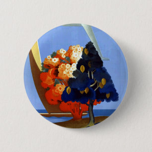 Bóton Redondo 5.08cm Vintage Garda Italy Europe Air Viagem